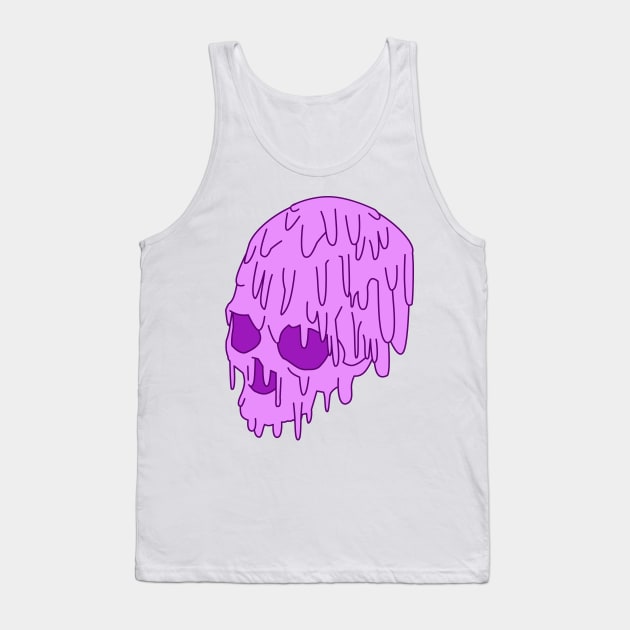 Pink Grime Skull Tank Top by TipToeTee